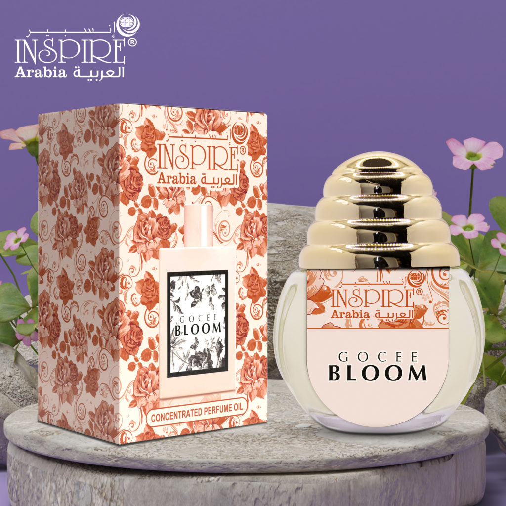 perfume bottle with a beautiful aesthetic background