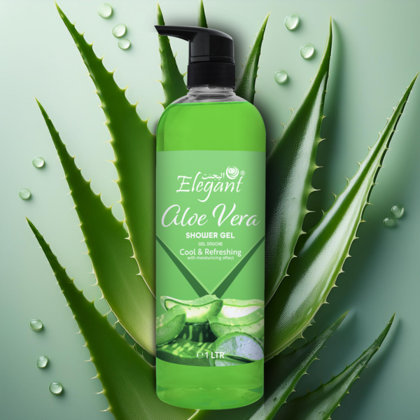 Aloe Vera 1 Liter Shower Gel - Rejuvenating Body Wash by Elegant - Image 2