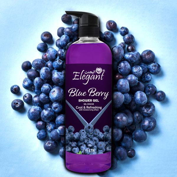 Blueberry 1 Liter Shower Gel - Rejuvenating Body Wash by Elegant - Image 2