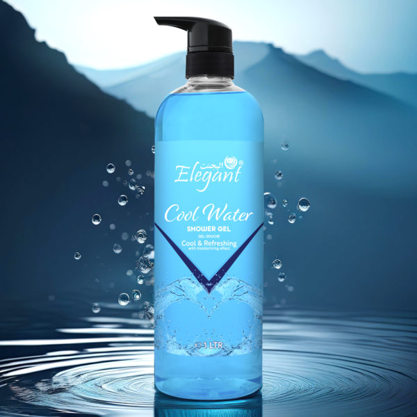 Cool Water 1 Liter Shower Gel - Rejuvenating Body Wash by Elegant - Image 2