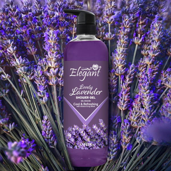 Lavender 1 Liter Shower Gel - Rejuvenating Body Wash by Elegant - Image 2