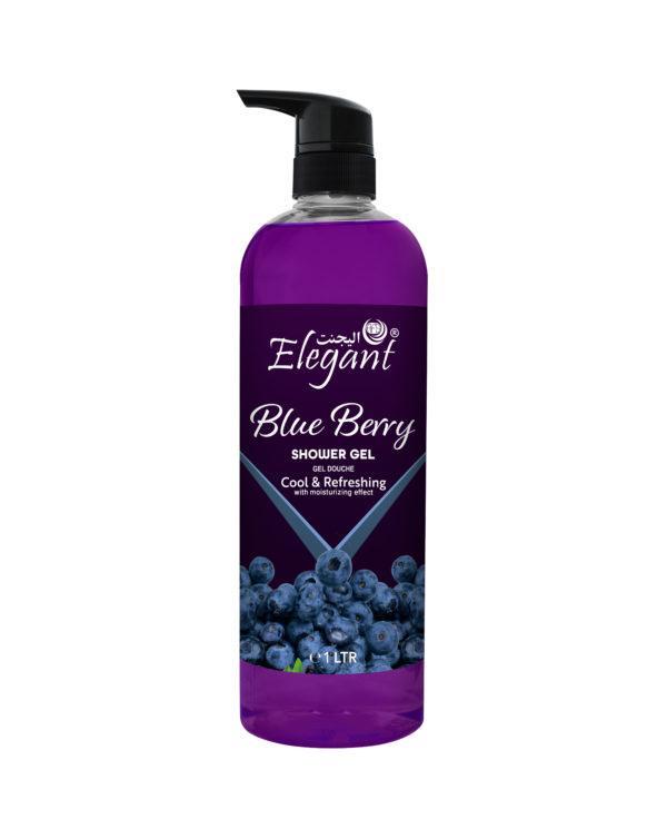 Blueberry 1 Liter Shower Gel - Rejuvenating Body Wash by Elegant