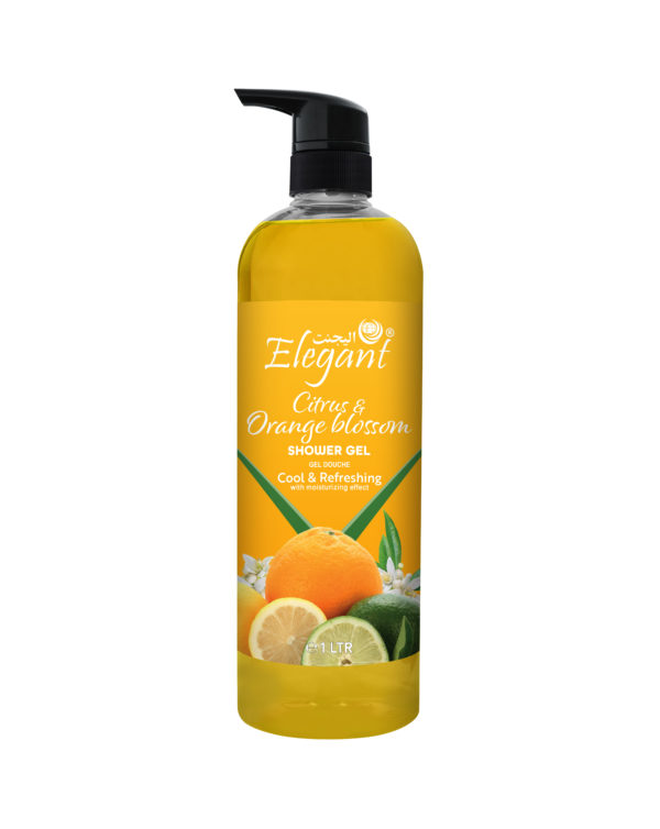 Citrus & Orange Blossom 1 Liter Shower Gel - Rejuvenating Body Wash by Elegant