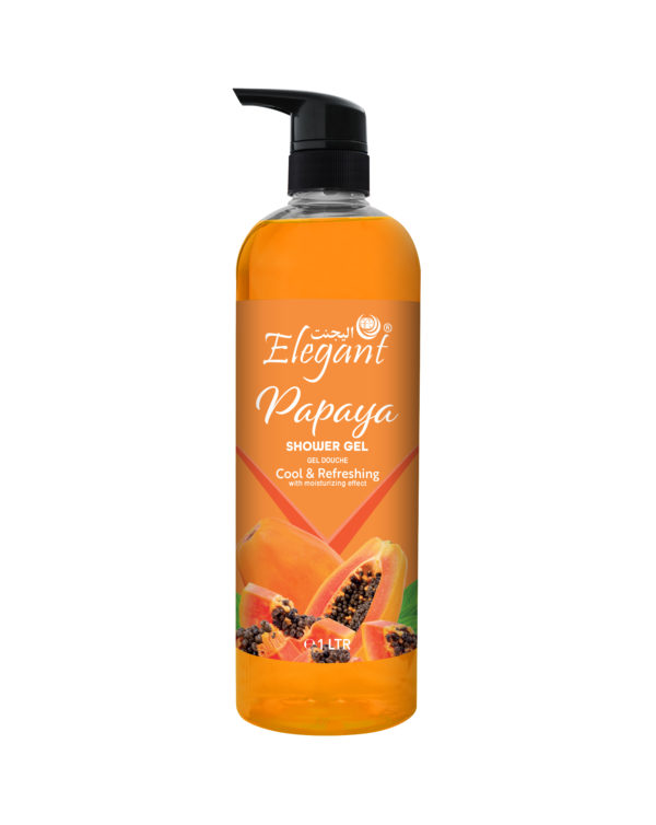 Papaya 1 Liter Shower Gel - Rejuvenating Body Wash by Elegant