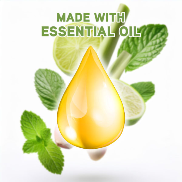 Lemongrass & Mint 1 Liter Shower Gel - Rejuvenating Body Wash by Elegant - Image 4