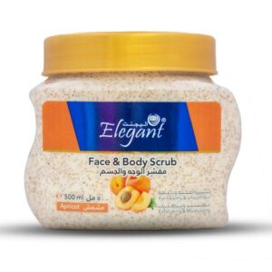 A jar of apricot face and body scrub