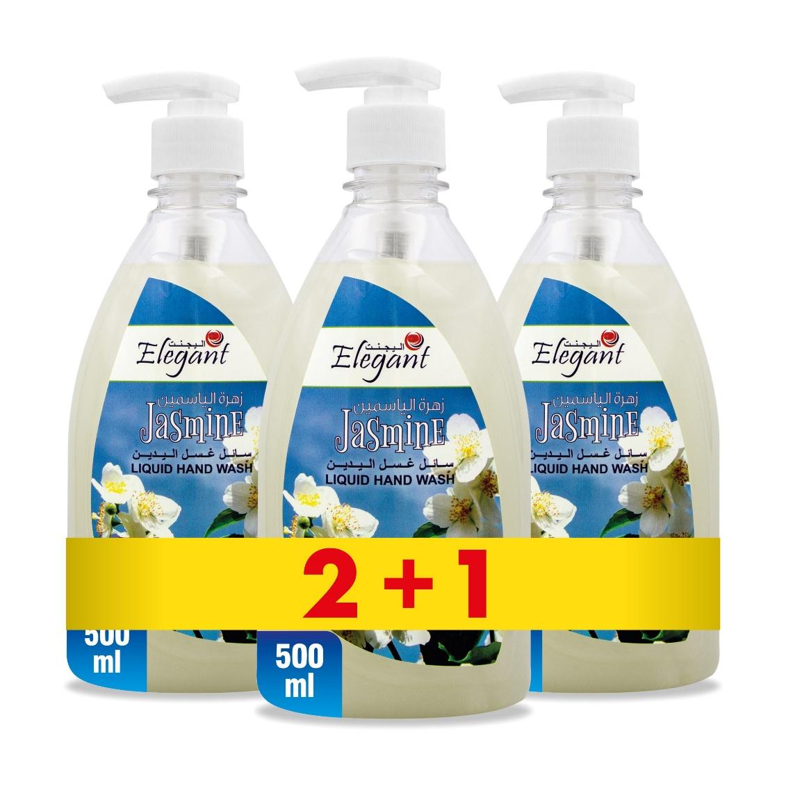 Three bottles of 500ml Jasmine liquid hand wash