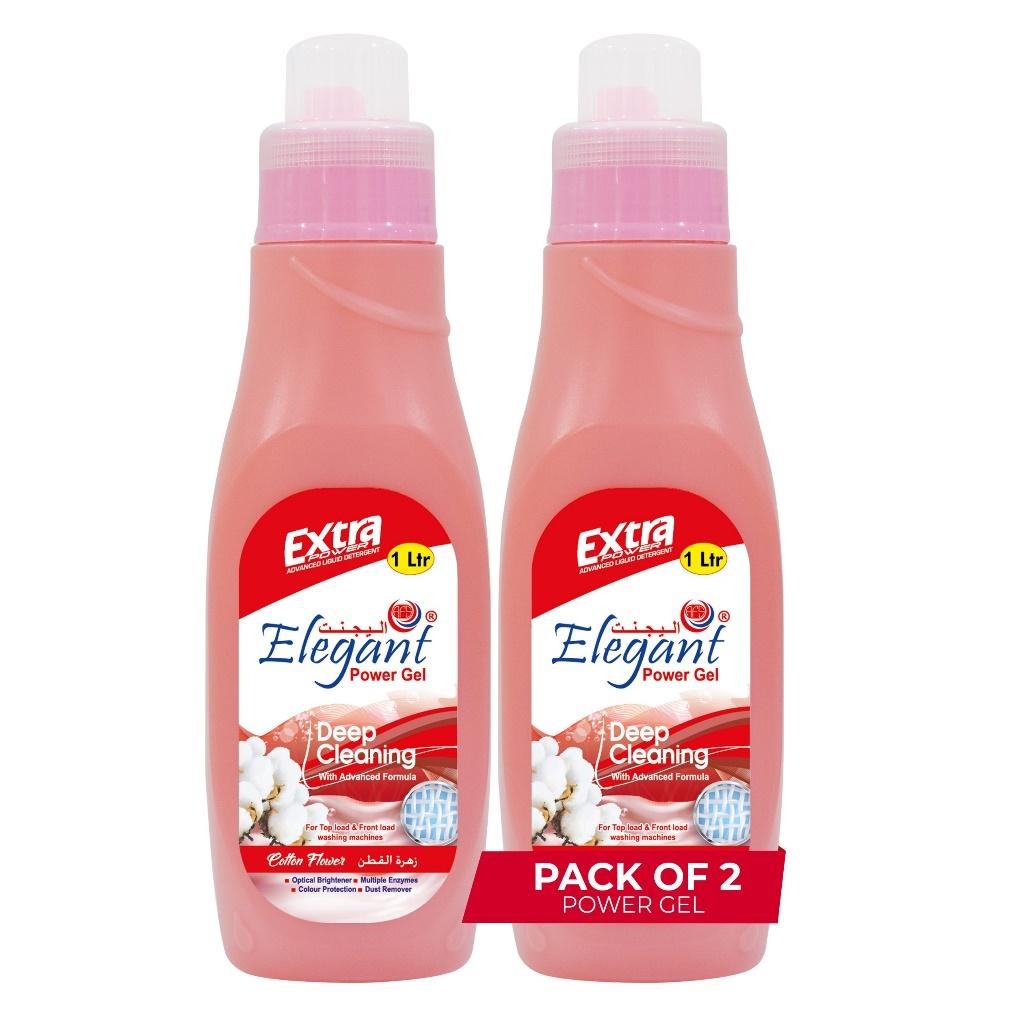 Two bottles of Elegant deep cleaning power gel