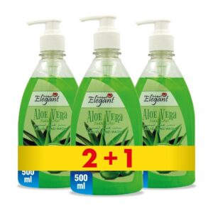 Three bottles of aloe vera hand wash